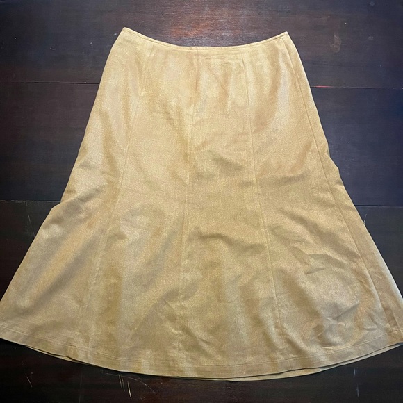 Tabi Dresses & Skirts - Nude Faux Suede A-line Skirt